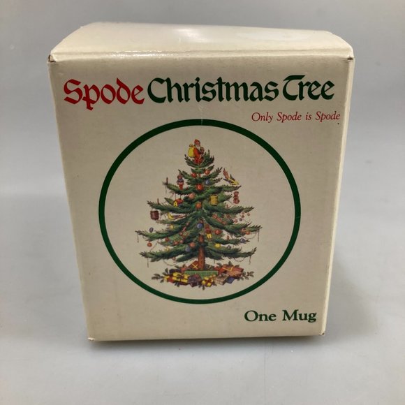 Spode Christmas Tree Mug Green Trim with Box 9 oz - Picture 6 of 7